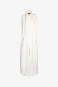 Wall Print Hooded Coat