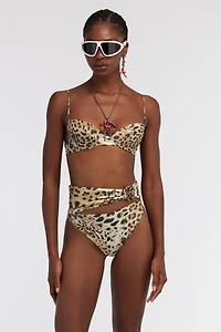 Jaguar Skin print bikini top