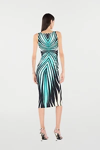 Ray Of Sea Print Dress Midi