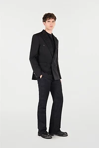Double-Breasted Wool-Blend Blazer