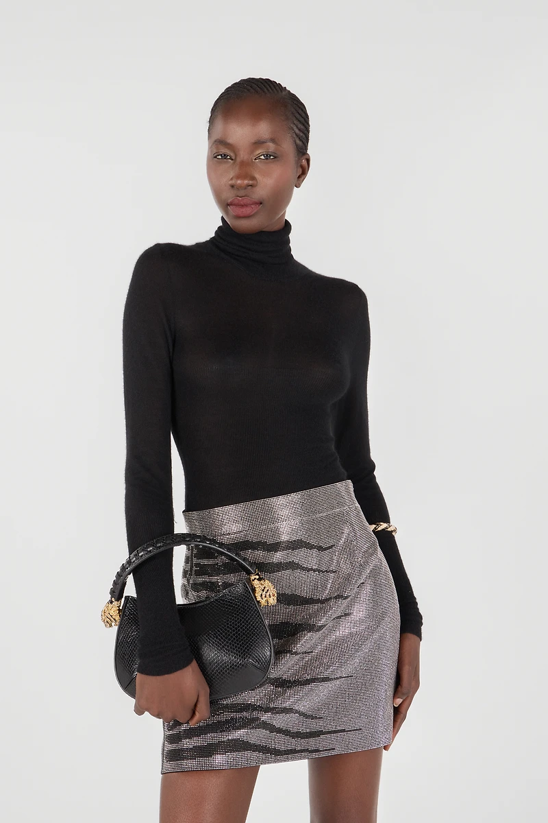 Snake-Print Hobo Roar Bag