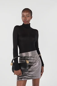 Snake-Print Hobo Roar Bag