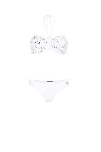 White Logo Monogram RC Bikini