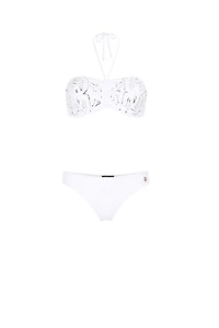 White Logo Monogram RC Bikini