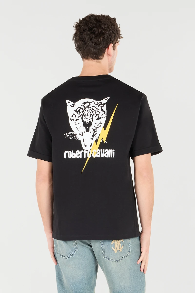 T-Shirt With Print And Logo