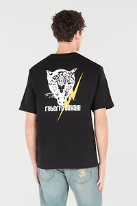 T-Shirt With Print And Logo