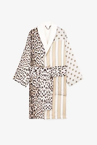 Animal-print bath robe