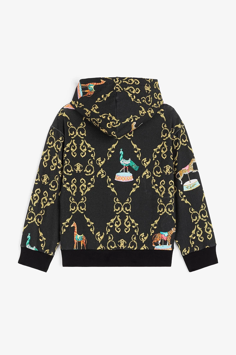 Filigree-Print Cotton Hoodie
