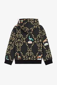 Filigree-Print Cotton Hoodie