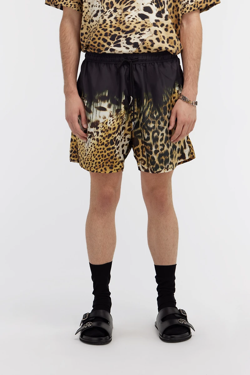 Swim shorts with Jaguar Skin print