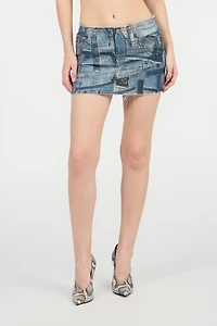 Patchwork Capsule Collection Denim Mini Skirt