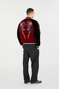 Bomber Jacket With Dragons