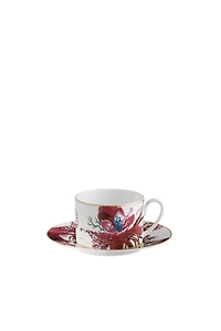 FLOWERS COLLECTION SET 2pcs TEA CUPS & SAUCER