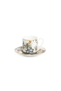 Flowers cup and saucer coffee set