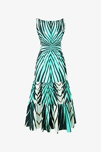 Ray Of Sea Print Midi Dress