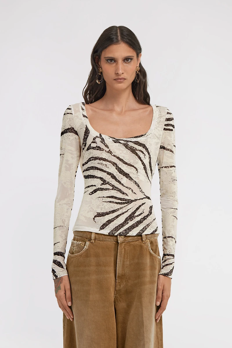 Zebra Print Top