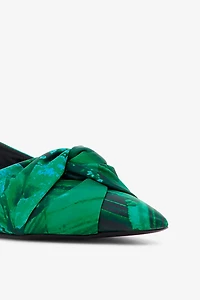 Le Pettegole slingback with Malachite print