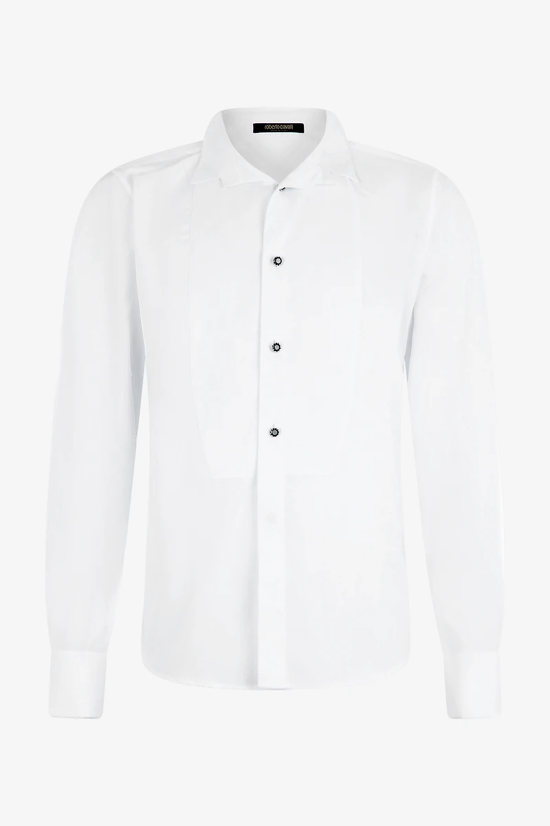 Shirt with plastron