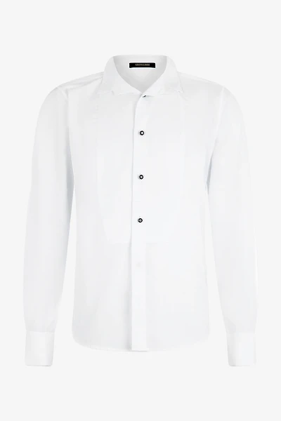 Shirt with plastron