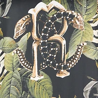 T-Shirt With Mirror Snake Monogram And Jungle Print