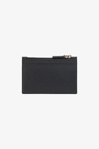 Black Card Holder with Mirror Snake Monogram