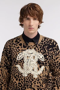 Jaguar Skin and Monogram RC print sweater