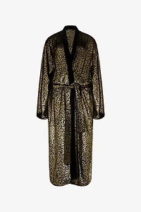 Fil Coupé Leopard Print Coat