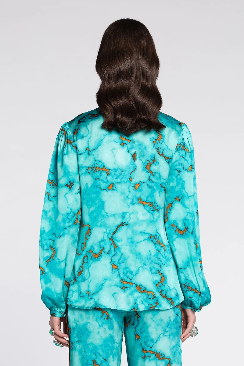 Marble-Print Shirt