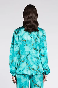 Marble-Print Shirt