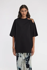 Black T-Shirt with Monogram RC Detail
