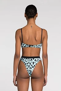 Leopard-print bikini bottoms