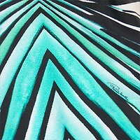 Ray of Sea Print Silk Top