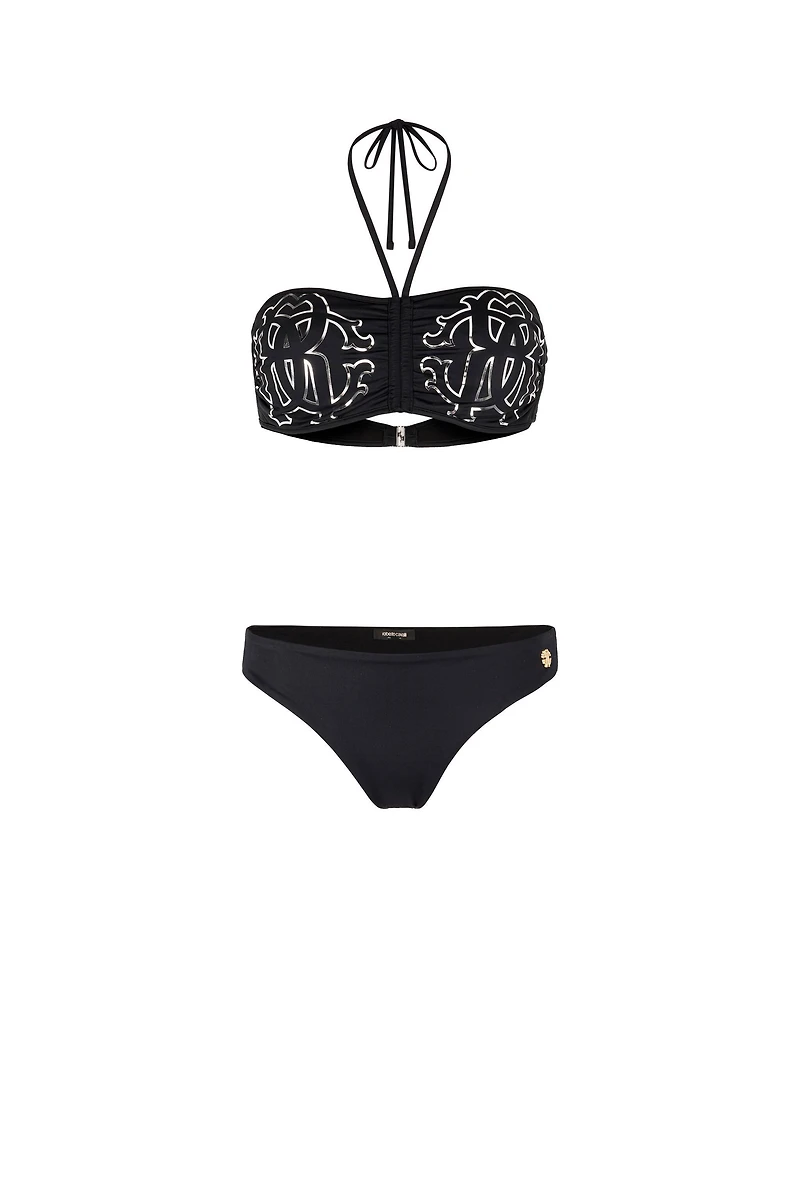 Black Logo Monogram RC Bikini