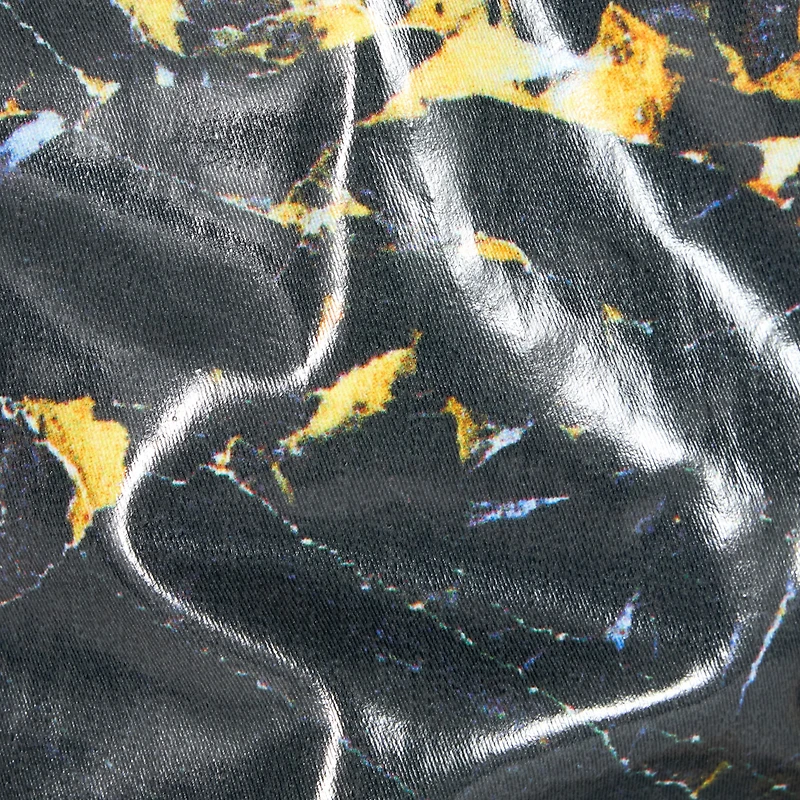 Loose trousers with Marble print