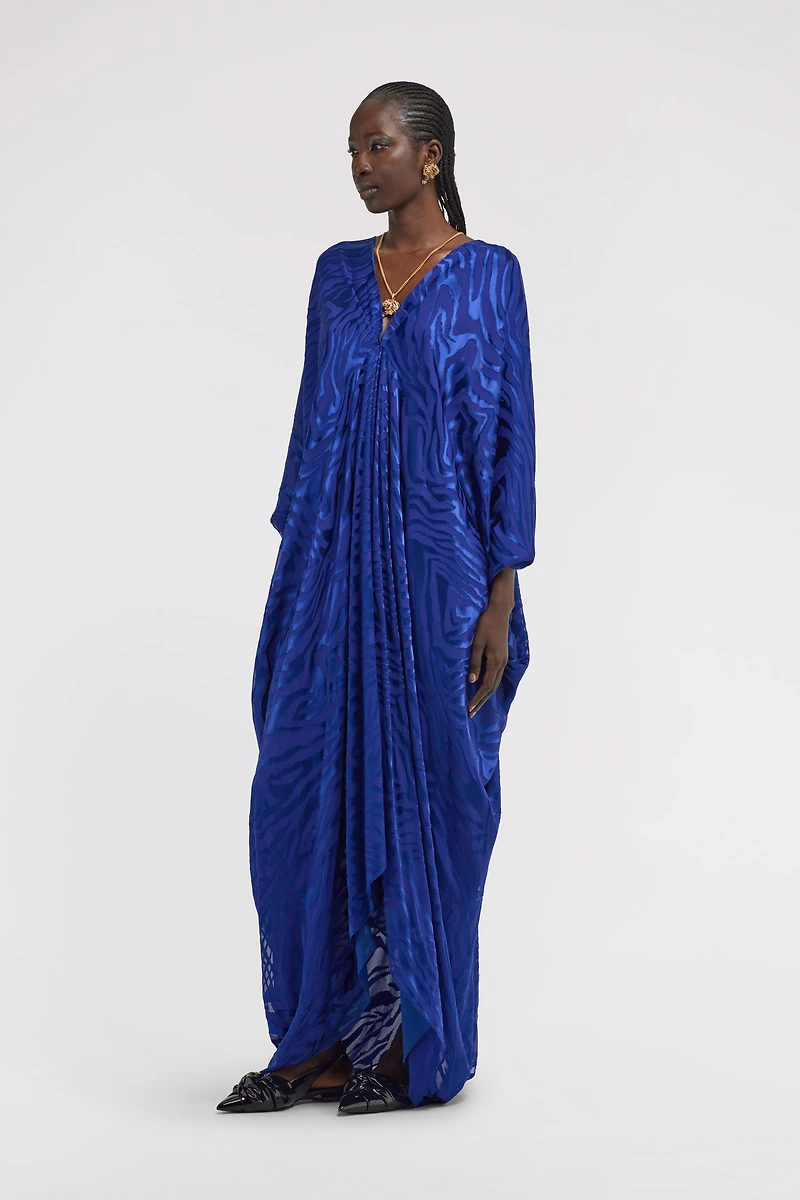 Dévoré Zebra Print Kaftan