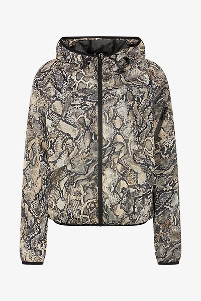 Hooded Jacket With Python Print