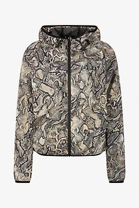 Hooded Jacket With Python Print