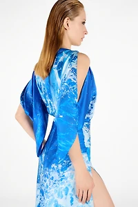 Stretto di Messina Print Long Dress