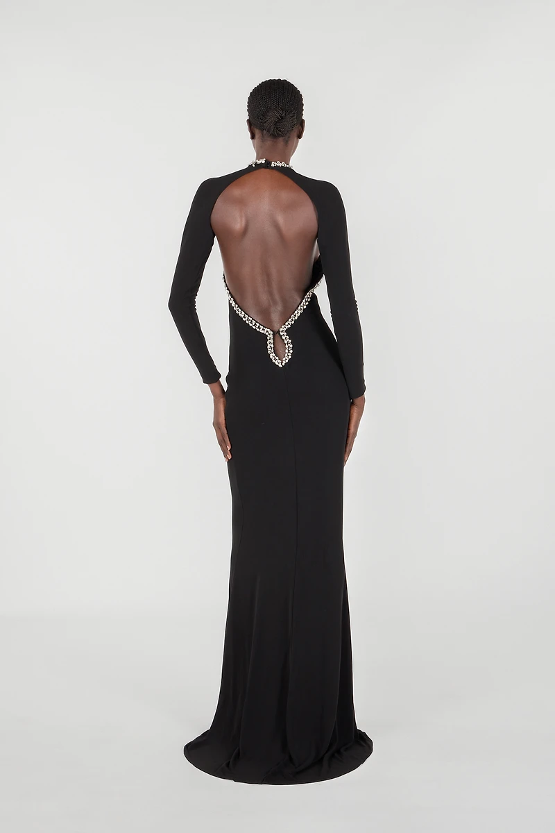 Long dress with crystals