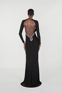 Long dress with crystals