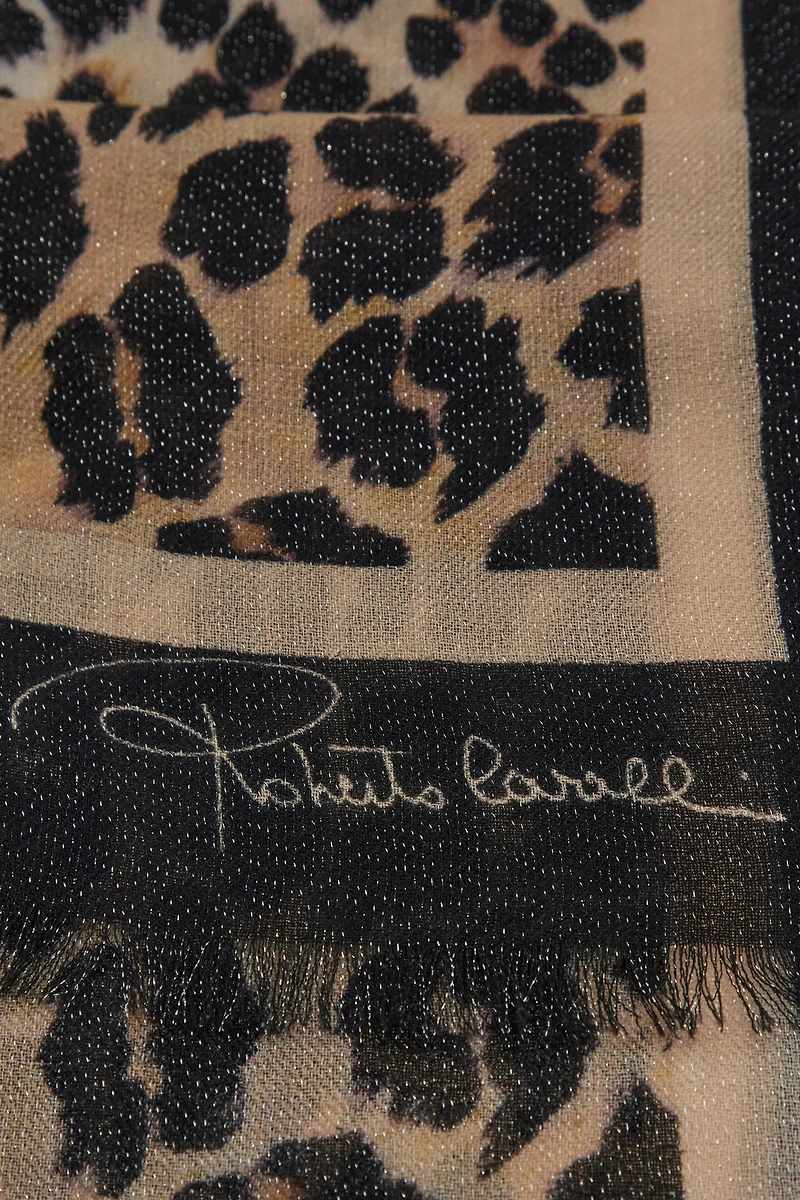 Roberto Cavalli shawl with Queen of Sicily print