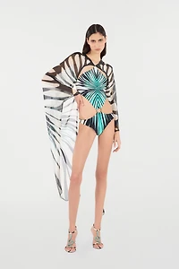 Ray Of Sea Print Swimsuit