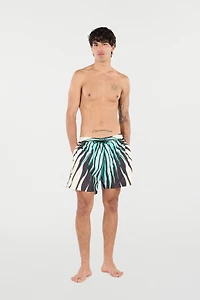 Ray Of Gold Print Nylon Sea Shorts