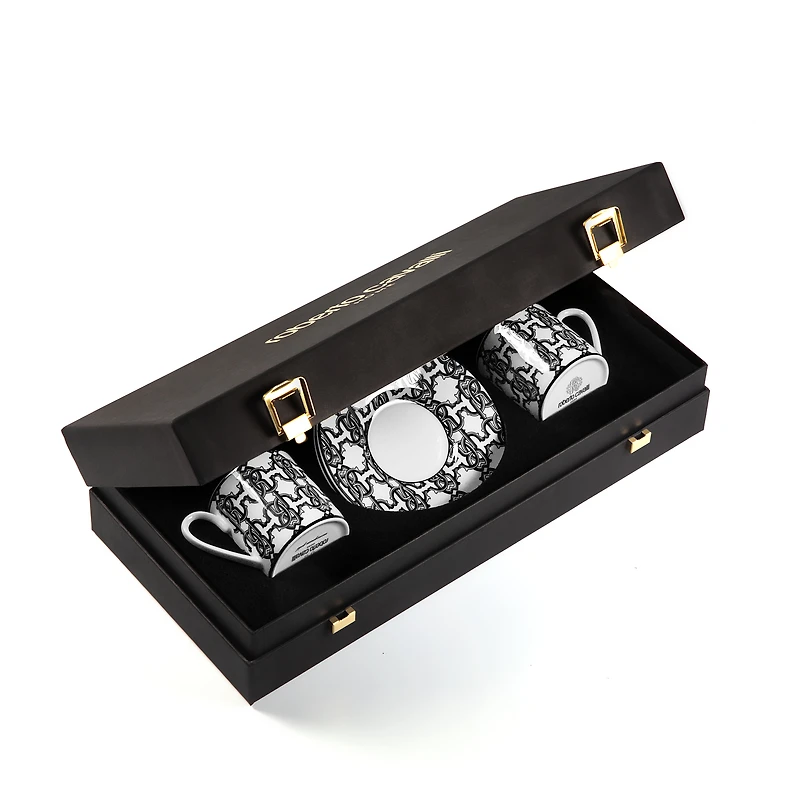 Monogram Black2 Coffe Cups In Gift Box