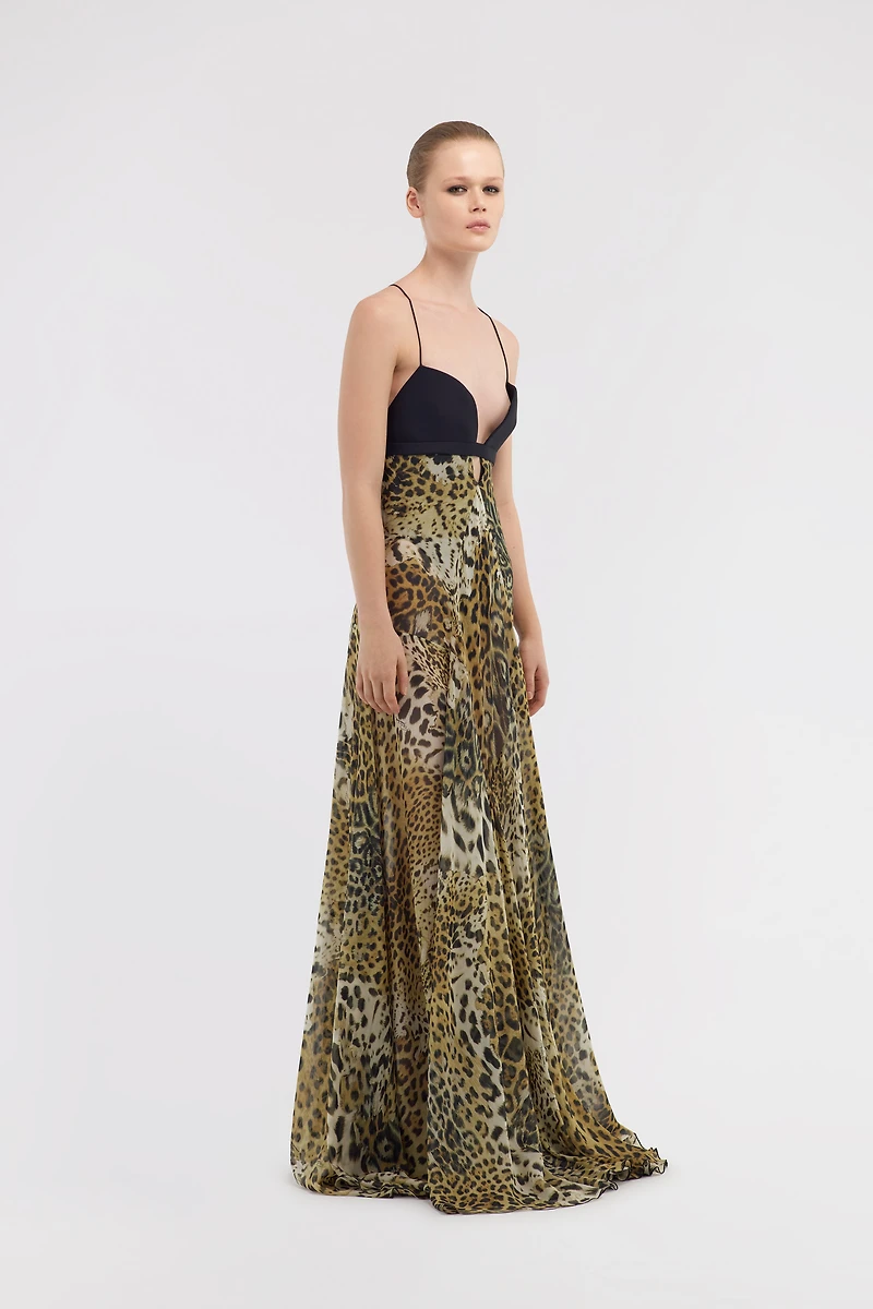 Long dress Jaguar Skin print