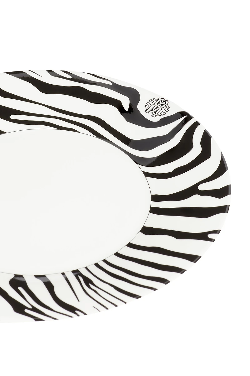 Set of 6 Zebra Flat Plates