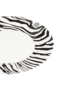 Set of 6 Zebra Flat Plates