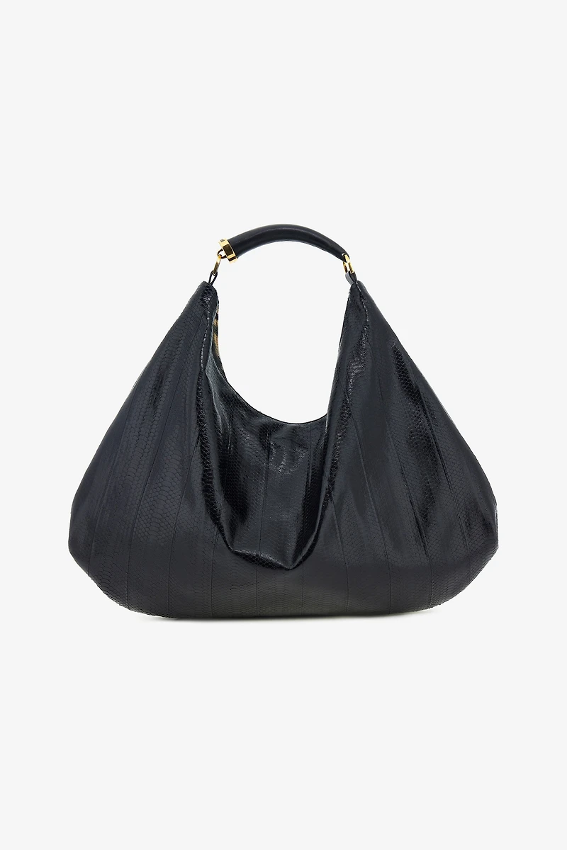 Hobo Bag with Fang Handle