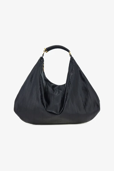 Hobo Bag with Fang Handle