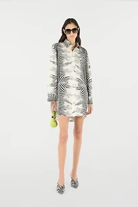 Zebra-Print Long Shirt